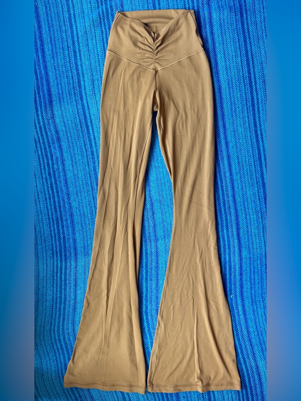 High-Waist Flare Pants in Camel